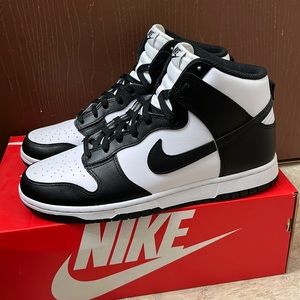 Nike dunk panda.  Worn once around the house. didn’t fit. Size 10.5 men’s